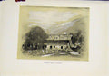 Original Old Antique Print Chalet Lucerne Sekth Art Etching Drawing Sepia Style
