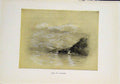 Original Old Vintage Print Lake Lucerene Fine Art Sepia Style C1919 20th Century
