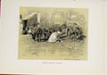 Original Old Antique Print Street Scene Tangier Donkey Sketch Sepia Style