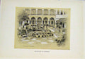 Original Old Vintage Print Courtyard Damascus Fine Art Sepai Style C1919 20th