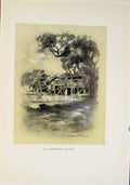 Original Old Vintage Print Up Country Village Sepia Style C1919 20th Century