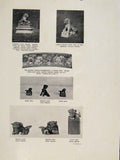 Old Vintage Print Lamaist Lioin Bronze Stone Sacred Tree Ordaments C1950 20th