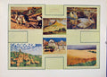 Original Old Antique Print Color Peasant Ploughing Spring Pastoral Bavarian