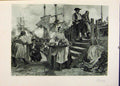 Original Old Antique Print Delle Cormick Raillery Dock Yard Market 1906 20th