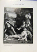 Original Old Antique Print Unknown Dosso Dossi Pieta Fine Art C1906 20th Century