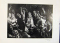 Original Old Antique Print King Drinks By Jordaens Fine Art C1906 Party 20th