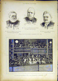 Original Old Antique Print Renier Vuitry Tresca Academy Moroccan Hippodrome 1885