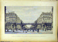 Original Old Antique Print Railway Metropolitan Project Haag Poissonniere 1885