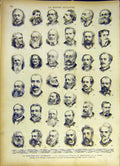 Original Old Antique Print Seine Franch France Portrait Chambers Government 1885