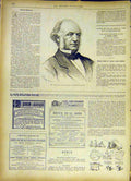 Original Old Antique Print Portrait Bergeron Civil Engineer French 1885 19th