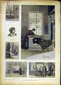 Old Antique Print Theatre Illustrations Sapho Daudet Belot Socrates 1885 19th
