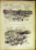 Old Antique Print Louxor Maspero Tonkin China Mapr Shei-Poo Lang-Son 1885 19th