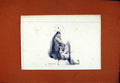 Original Old Antique Print Fine Art Sketch Drawing Dog Hound Pet Animal C1831