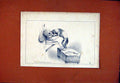 Original Old Antique Print Dog Hound Sketch Pet Animal Drawing C1831 19th