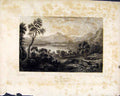 Original Old Antique Print C1836 Loch Vennachoir Scotland Perthshire 19th