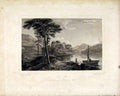 Original Old Antique Print Scottish Lochs Awe Argyleshire Scotland Lakes C1836