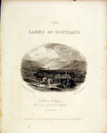 Original Old Antique Print Scotland Lakes Altrieve Cottage Selkirkshire 1836