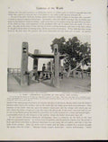 Original Old Antique Print Dubu Ceremonial Platform Koita New Guinea Photo