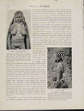 Original Old Antique Print Hair Ornamentation Mafulu New Guinea Mountains
