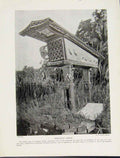 Original Old Vintage Print Mortuary Shrine Solomon Islands C1931 Photo 20th