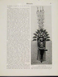 Original Old Vintage Print Roro Headdress Feather Melanesia Photograph 1931 20th