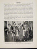 Original Old Antique Print Rurepo Dancers New Guinea Melanesia Phtotgraph