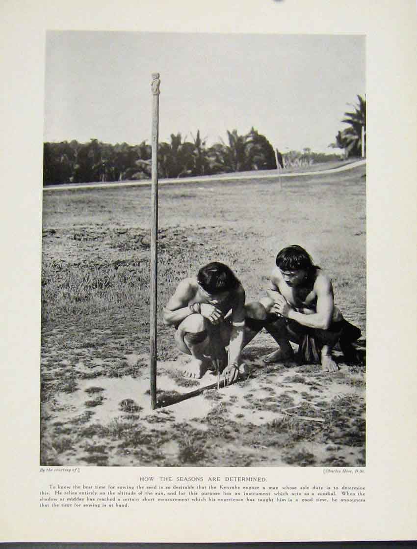 Original Old Vintage Print Seasons Borneo Sowing Seads Photograph C1931 20th