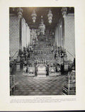 Original Old Vintage Print Royal Lying State King Chulalonkorn C1931 20th