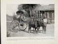 Original Old Vintage Print Country Cart Bullock Rangoon Mandalay 1931 20th