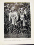 Original Old Antique Print Ami Savages Holiday Dress Gormosan Southern Tribe