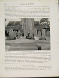 Original Old Vintage Print C1931 Prayer Offspring Hindu Couple Photograph 20th