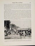 Original Old Antique Print Bengal Behar Orissa Washing Away Sins Photograph