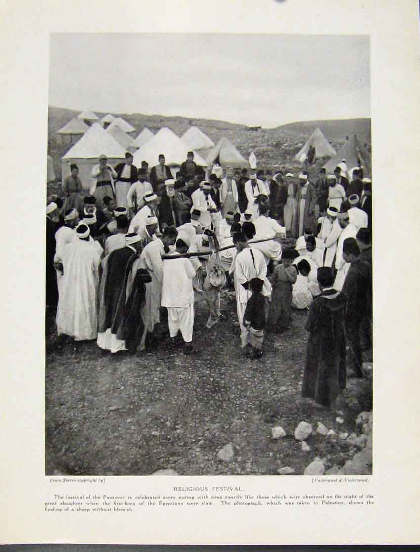 Original Old Vintage Print Religious Festivalpassover Photograph C1931 20th