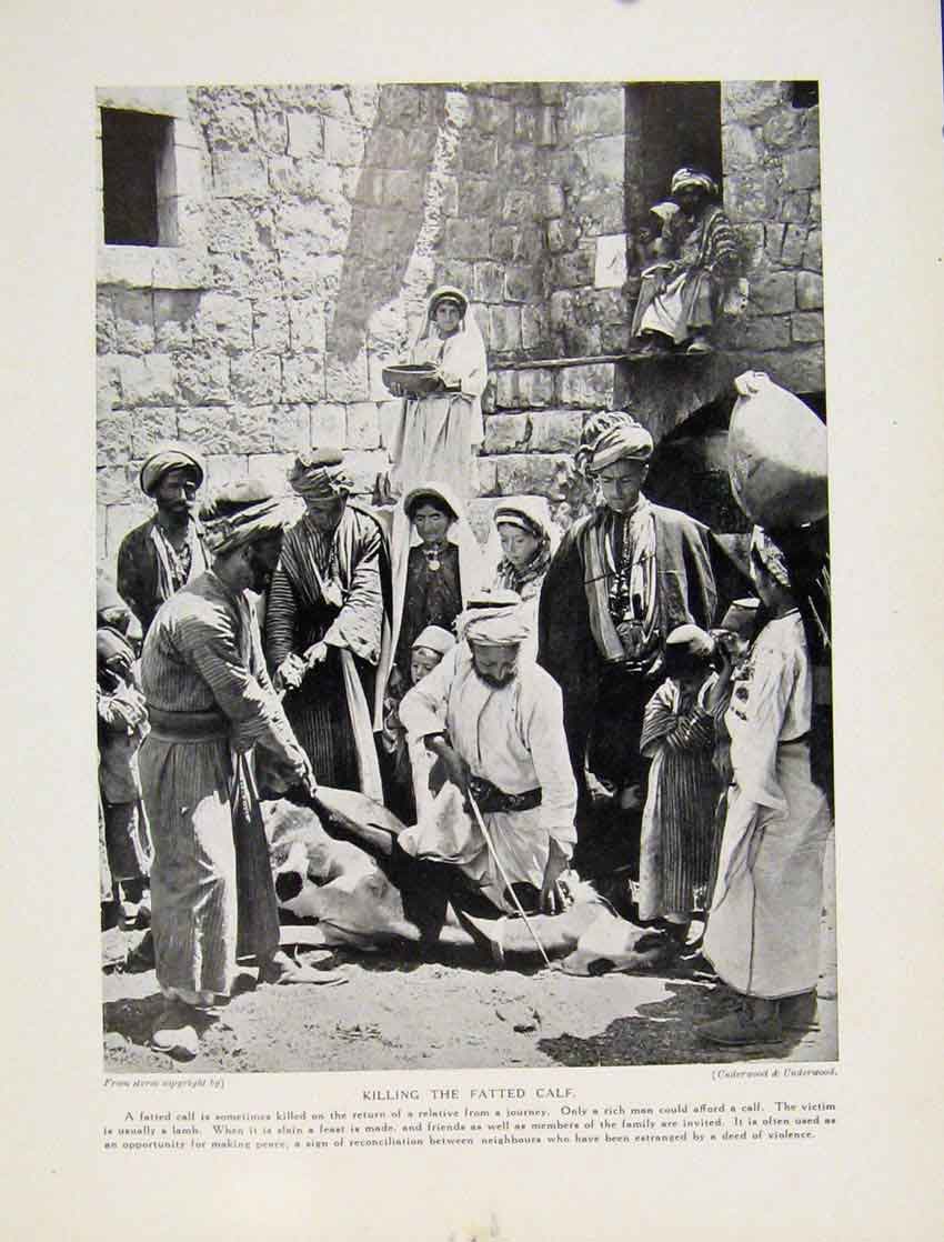 Original Old Vintage Print Weddin Procession Bride Groom Fine Art C1931 20th