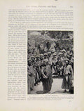 Original Old Antique Print Village Wedding Bridegroom Asia Palestine Syria