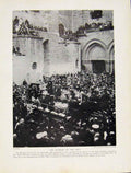 Original Old Antique Print Palm Sunday Jerusalem Church HSepulchre