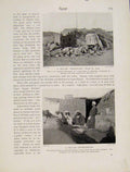 Original Old Antique Print Egypt Fellah High Place El Kab Letter Writter