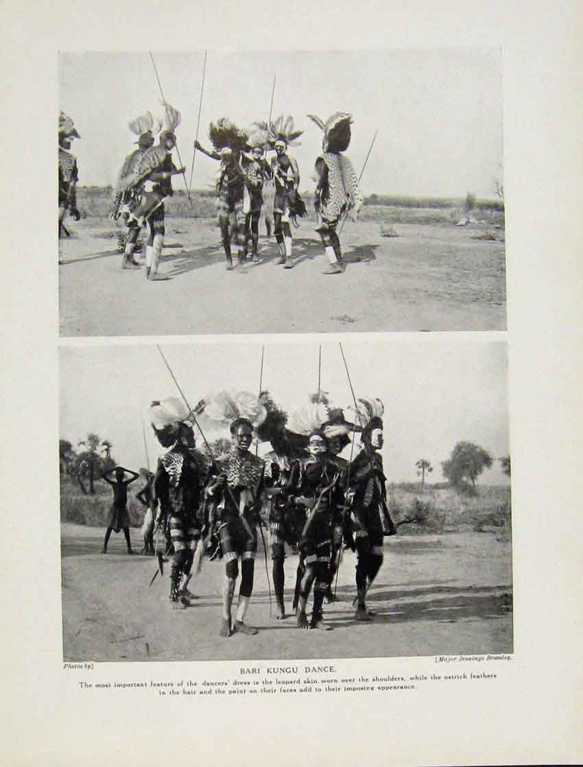 Original Old Antique Print Cicatrization Latuka Tribe Egypt Nile Tribe
