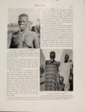 Original Old Antique Print West Africa Banana Woman River Logone Musgum