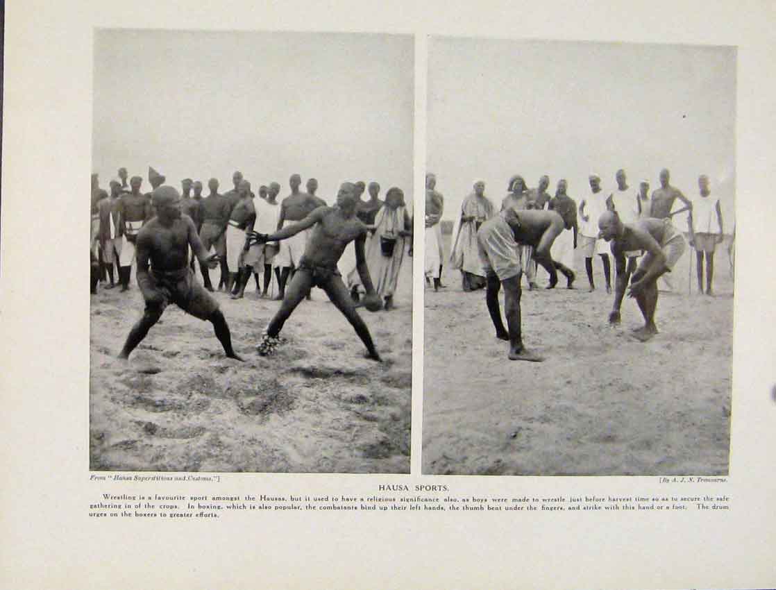 Original Old Antique Print Gerkya Tribe Takai Northern Nigeria Fine Art