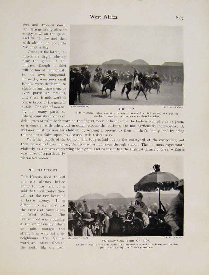 Original Old Vintage Print West Africa Jefa Mohammadu Wmr Bida C1931 20th