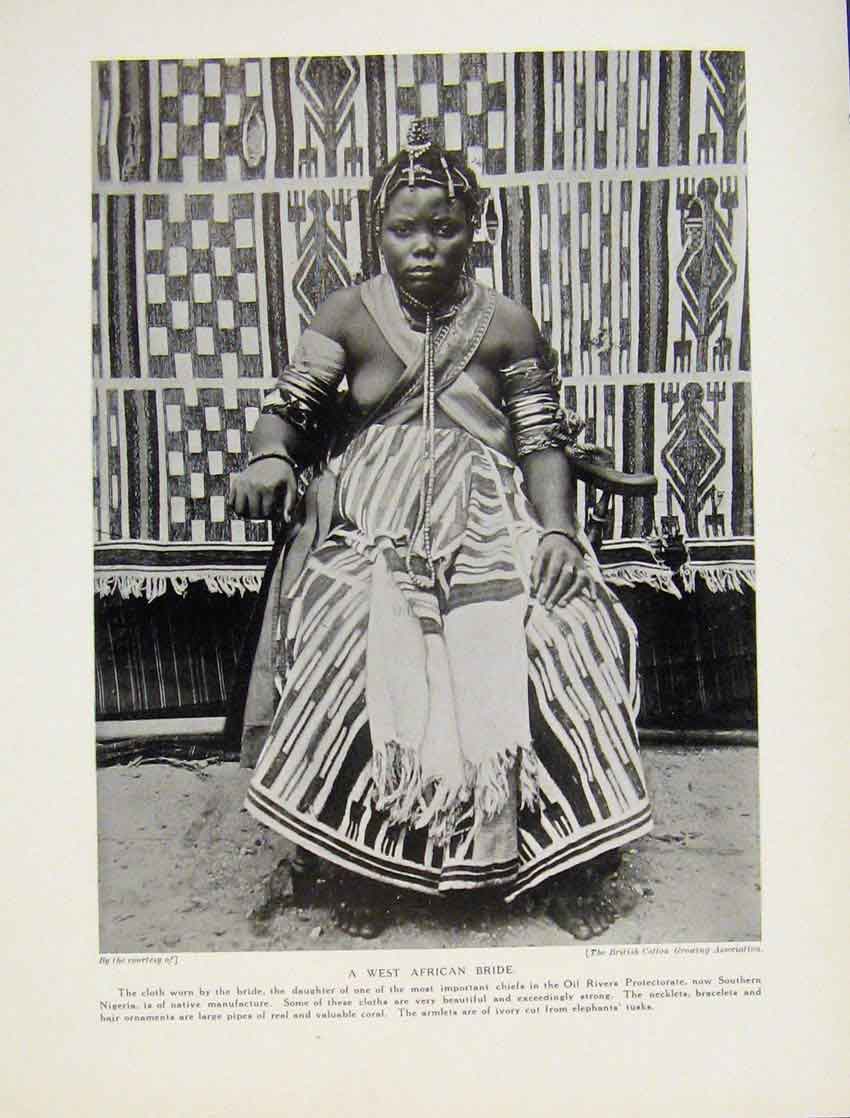 Original Old Antique Print Bori Dance Benue District Northern Nigeria Africa