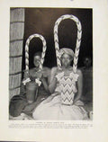 Original Old Antique Print Ornaments Zanzibar Display Bead Work African