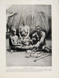 Original Old Vintage Print Native Dress Lake Bangweolo Awemba C1931 Art 20th