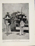 Original Old Antique Print Gamecocks Mexico Mexican Campo Santo