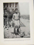 Original Old Antique Print Conebo Indians Javero River Peru Fine Art