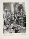 Original Old Antique Print Betrothal Custom Prehistoric Stones Barroza Minho