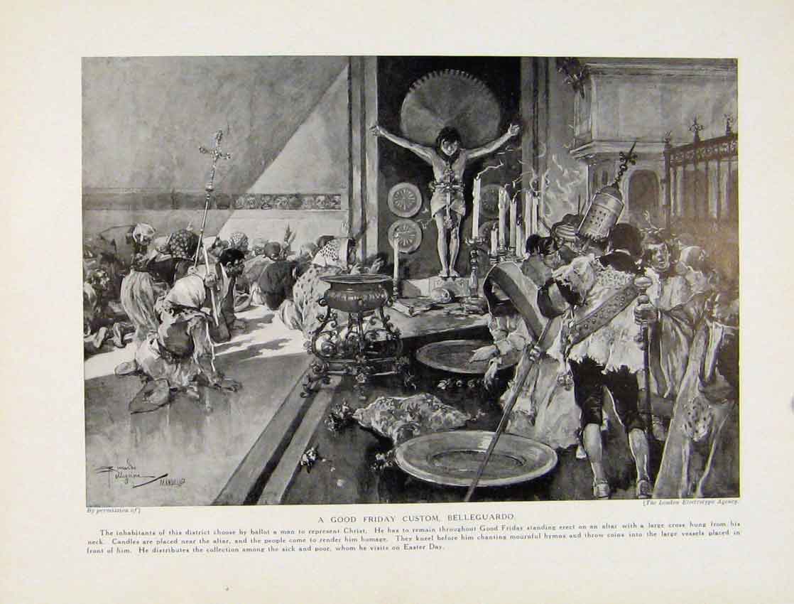 Original Old Antique Print Holland Belgium Peasant Costume North Dutch
