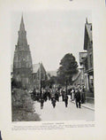 Original Old Vintage Print Garland Day Castleton England Cornwall 1931 20th