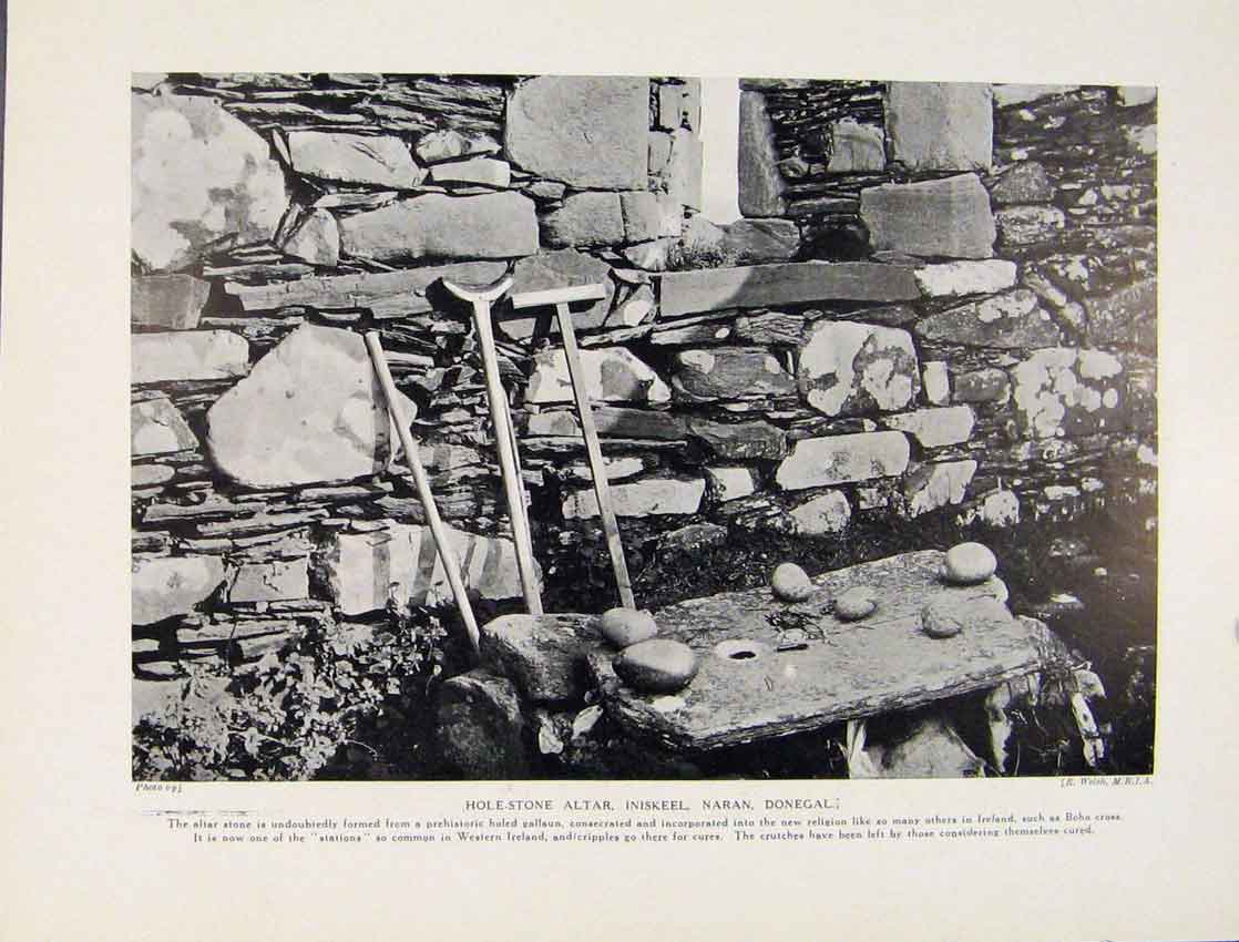 Original Old Vintage Print Marriage Custom Boho Pagan Object Christanity C1931